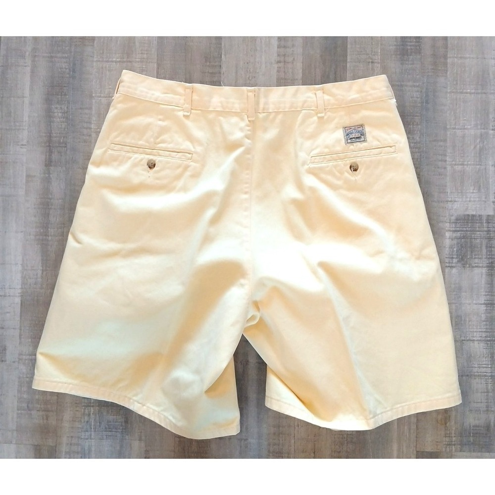 Polo Ralph Lauren Performance Shorts Mens 36 Yellow Golf Tailored Fit USA made